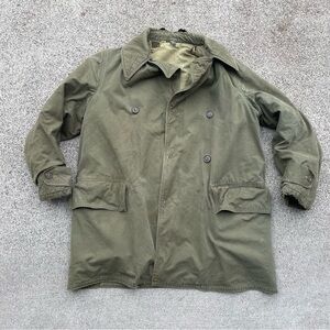 Vintage WWII 1940s M-38 US Military Mackinaw Jacket Jeep Coat Wool-Lined Sz 36
